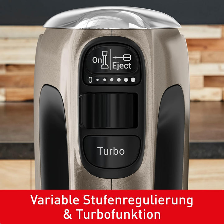 Tefal HT650E Power Mix Silence Handmixer | 600 Watt | variabler Geschwindigkeitsregler | Turbo- und
