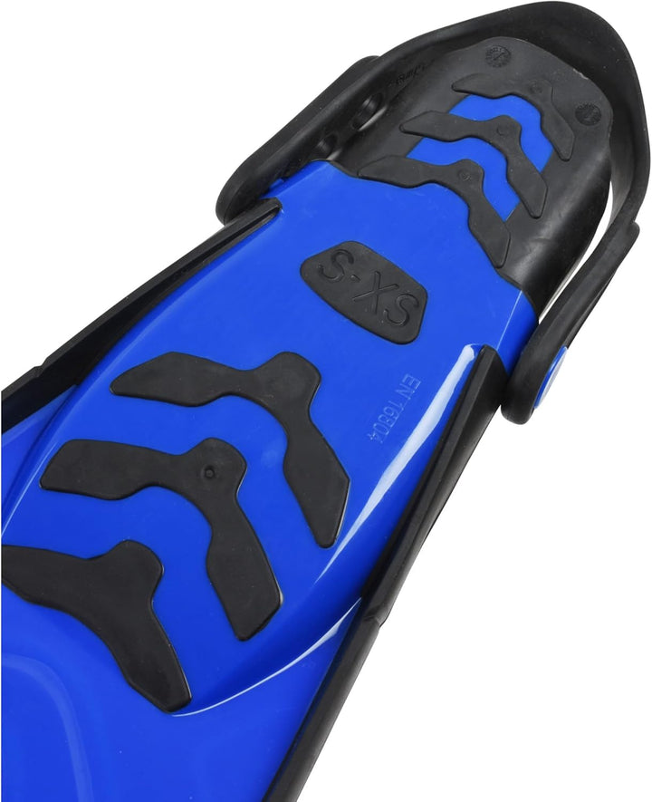 SEAC Zoom Erwachsene und Kinder Kurze Flossen zum Schwimmen und Schnorcheln 32-35 blau, 32-35 blau