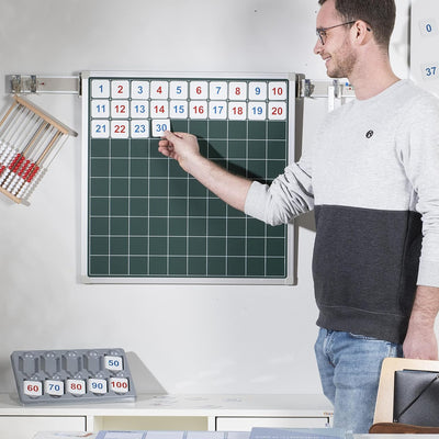 Betzold - Magnetische Hunderter-Tafel - Rechnen lernen Schule Zahlen Mathematik Nocolor, Nocolor