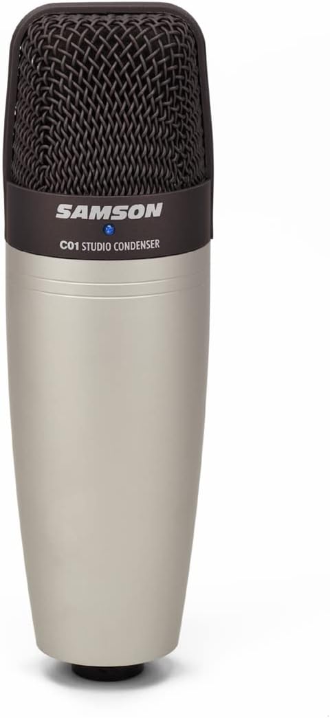 Samson C-01 Studio Kondensator-Mikrofon + keepdrum NB35 Gelenkarm Weiss