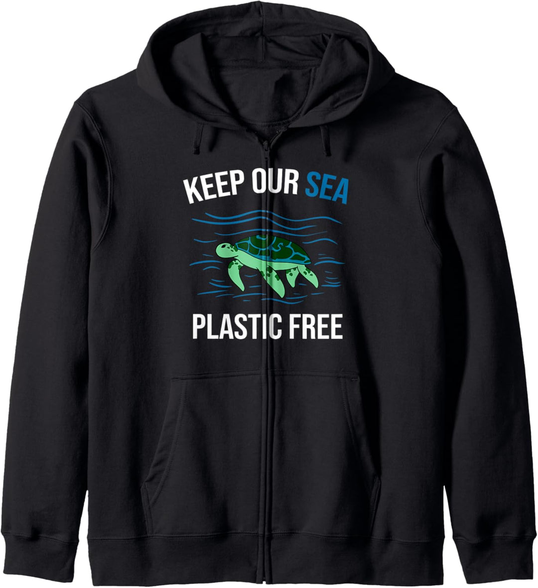 Rettet Meeresschildkröten im Vintage-Stil, ohne Plastik, Keep Our Sea Kapuzenjacke