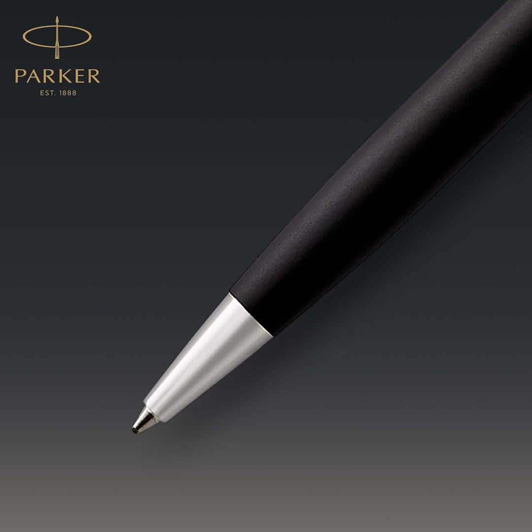 Parker Sonnet Kugelschreiber | Matt-Schwarze Lackierung mit Palladiumzierteilen | Mittlere Spitze |