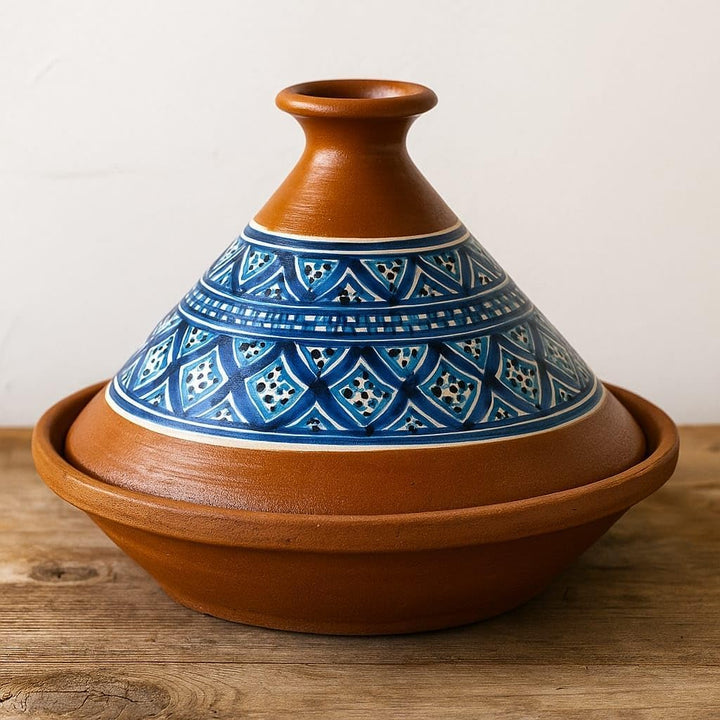 Tajine Terracotta-Topf Ethnischer Teller Marokkanisch Tunesisch XL 32 cm 0907211208