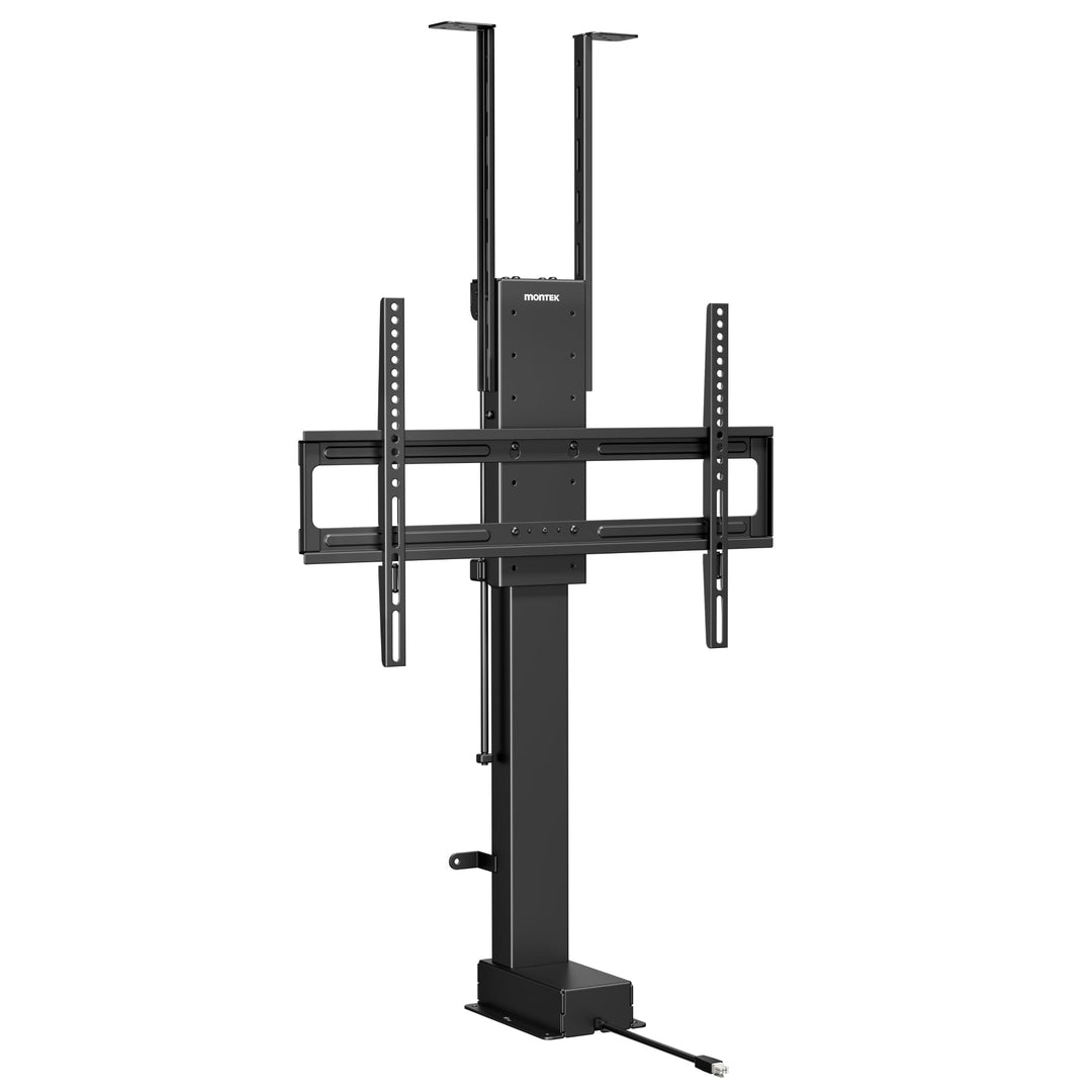 monTEK Elektrisch TV Lift zum Einbau für 37-65 Zoll bis 60kg, VESA 600x400 | mit Funkfernbedienung,