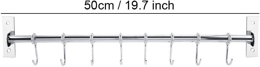 Wandmontierte Schiene Rack Wandhaken Metall Haken Edelstahl Kleiderbügel mit Schiebehaken Utensil Ha