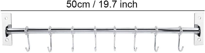 Wandmontierte Schiene Rack Wandhaken Metall Haken Edelstahl Kleiderbügel mit Schiebehaken Utensil Ha
