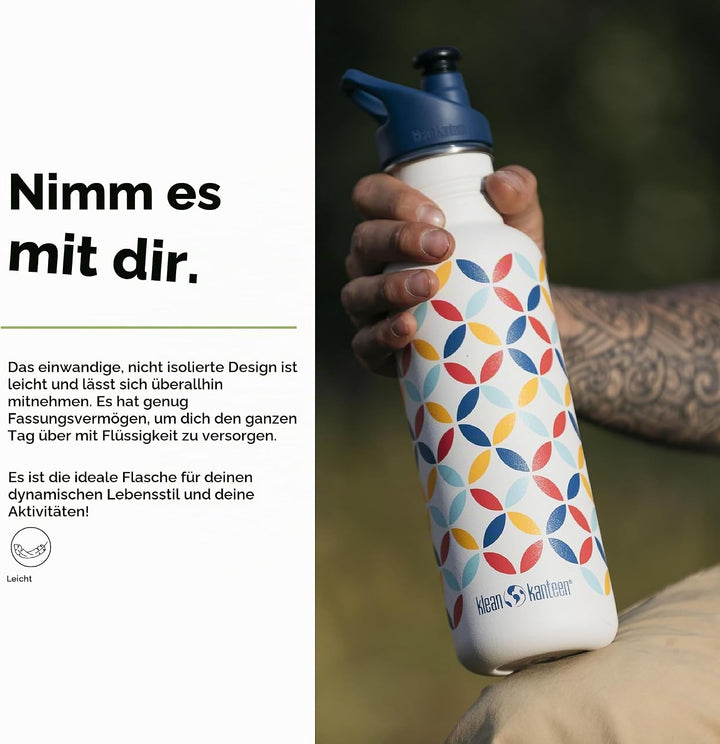 Klean Kanteen Classic Trinkflasche Retro-Punkt 800 ml 800 ml Retro-punkt, 800 ml Retro-punkt
