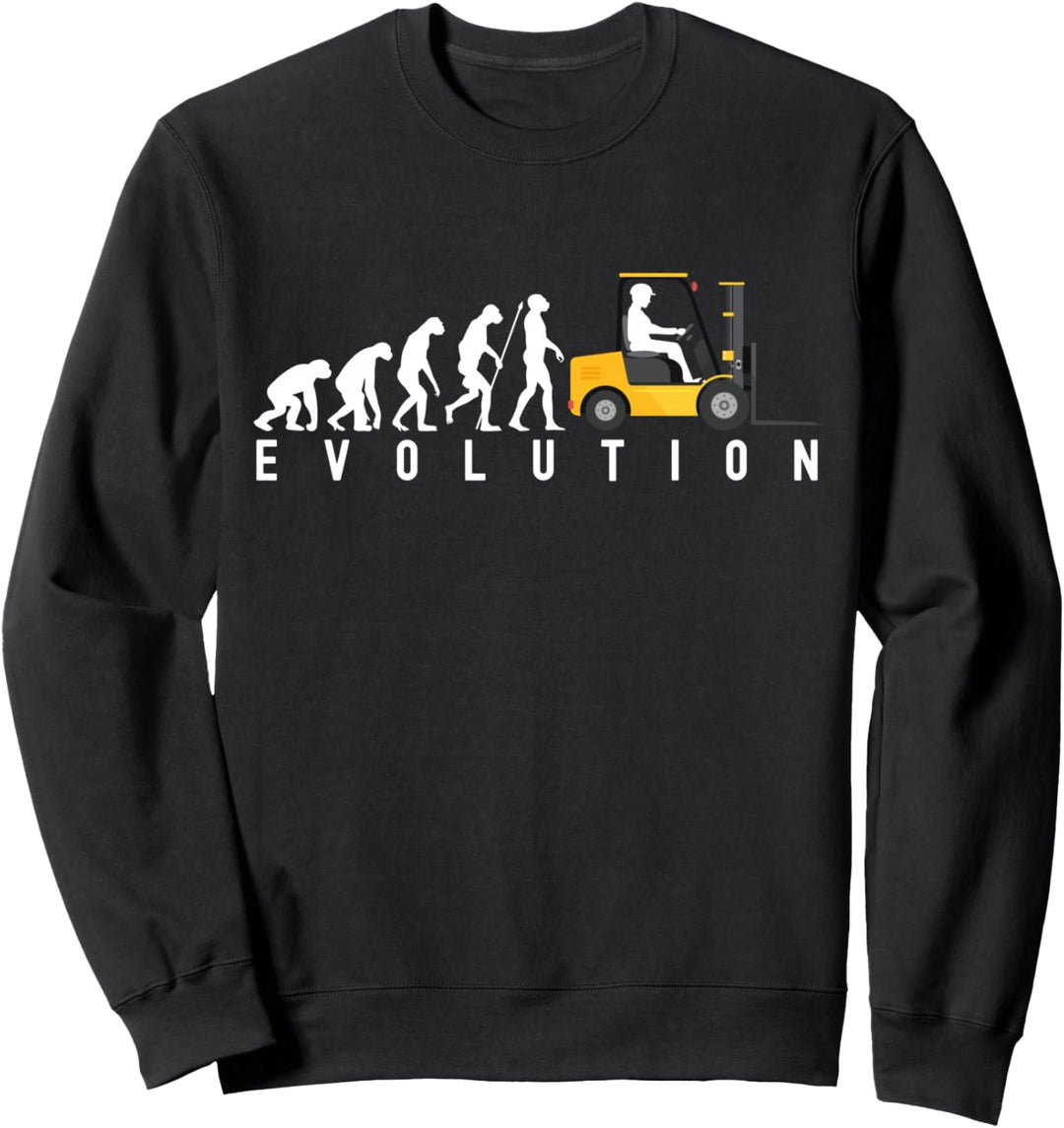 Staplerfahrer Evolution Lagerist lustiger Spruch Geschenk Sweatshirt