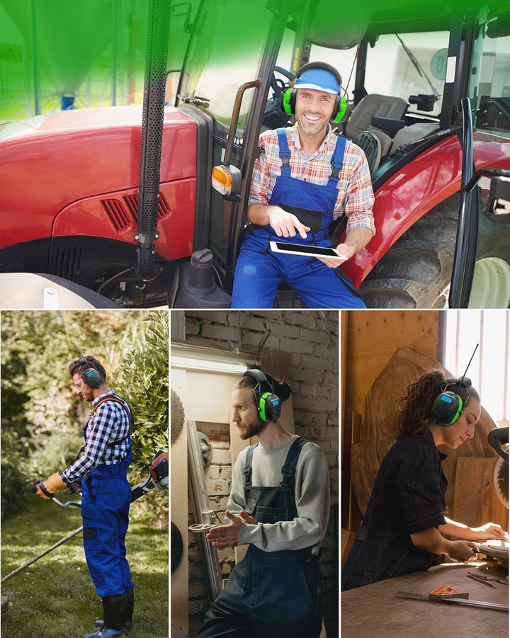 PROHEAR 033A (Upgraded) Gehörschutz mit Radio DAB +/Bluetooth/FM, Kopfhörer mit Radio mit Eingebaute
