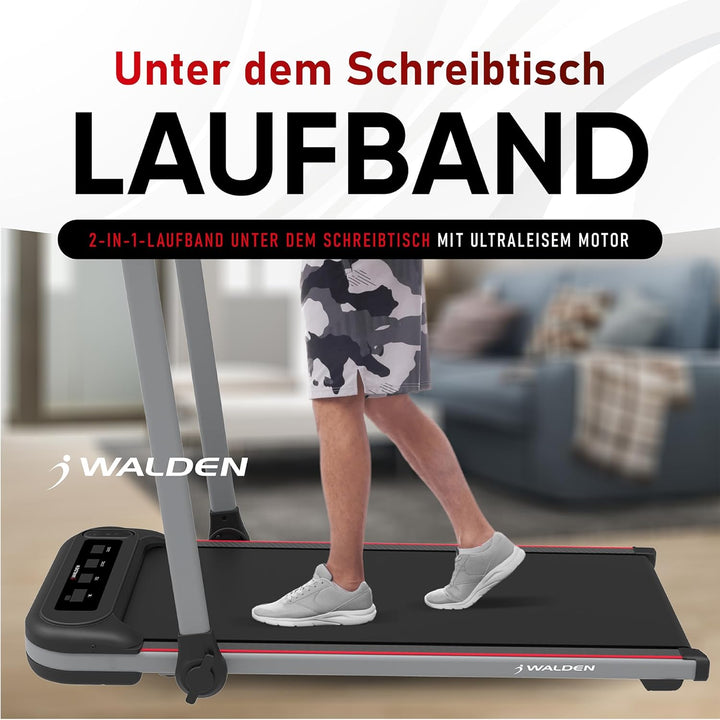Laufband Walking Pad Gewicht 100 kg 0.75 PS 1-6km/h Ultraflach Walking Pad Unter dem Schreibtisch (F