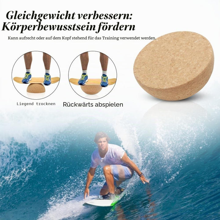 Kork Halbkugel, Ø 15 cm Balance Board Halbkugel, Höhe 7 cm, Gleichgewichts Trainer für Kinder und Er