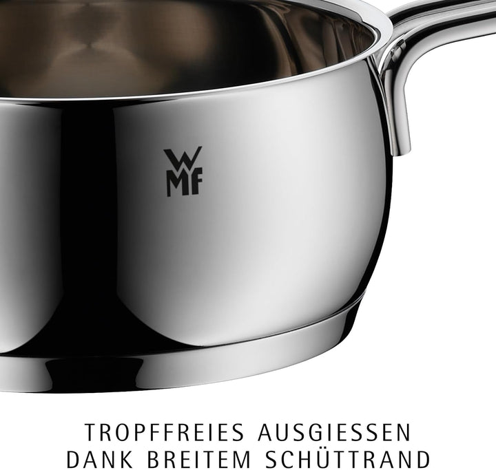 WMF Quality One Stielkasserolle 16cm ohne Deckel, kleiner Topf 1,7l, Milchtopf Induktion, Kochtopf k
