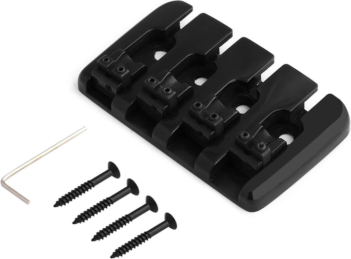 Rubatone 4 Saiten Bass Bridge A Style Top Load Saitenhalter mit Zinksätteln für E-Jazz Bass P Bass B