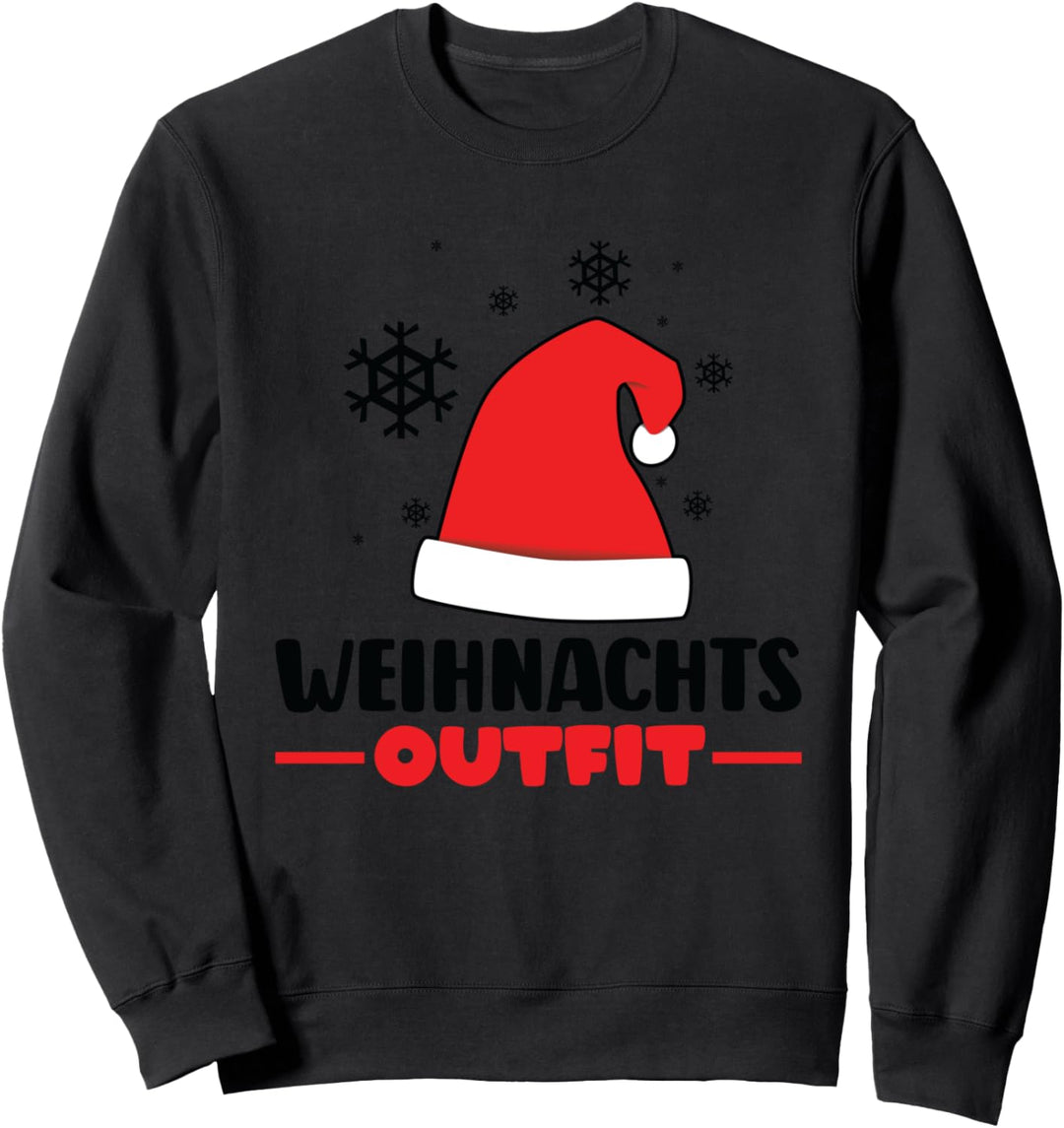 Weihnachten Weihnachtsbaum Nikolausmütze Sweatshirt