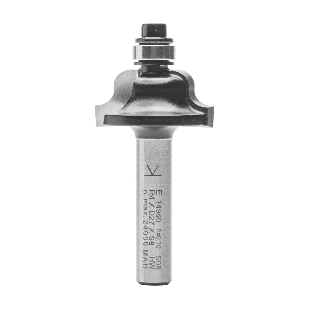 ENT 14960 Römischer Profilfräser HW, Schaft (S) 8 mm, Durchmesser (D) 27 mm, NL 11,9 mm, R 4 mm, SL