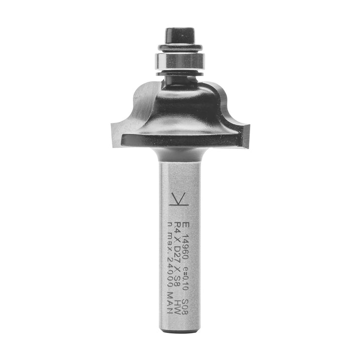 ENT 14960 Römischer Profilfräser HW, Schaft (S) 8 mm, Durchmesser (D) 27 mm, NL 11,9 mm, R 4 mm, SL