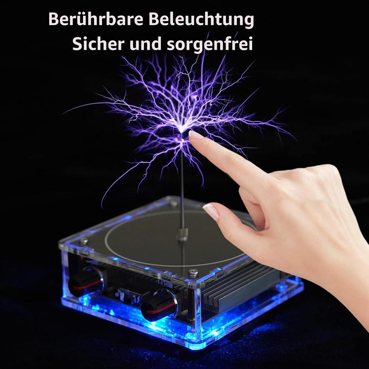 Shkalacar Musik Tesla Spule, Experiment Arc Plasma Spule mit Beleuchtungs und Musikmodus, BT Lautspr