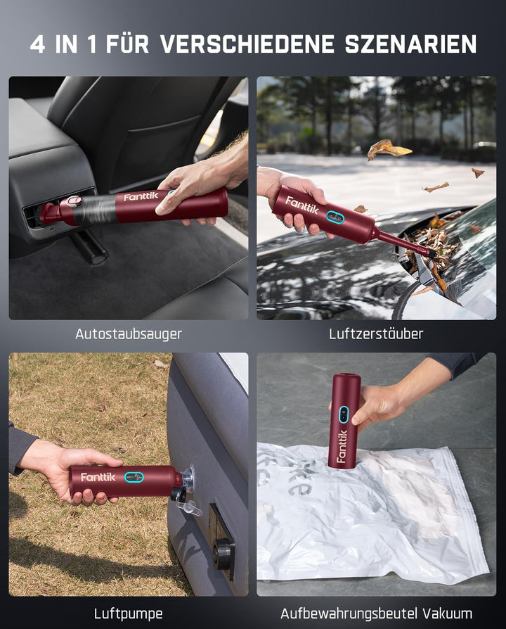 Fanttik Slim V8 Apex Akku-Autostaubsauger mit hoher Leistung, 19000 Pa/45 AW, RobustClean™-Handstaub