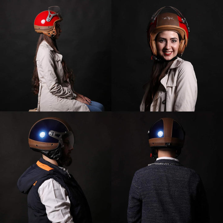 Soxon® SP-325 Urban „Creme“ · Jet-Helm · Motorrad-Helm Roller-Helm Scooter-Helm Moped Mofa-Helm Chop