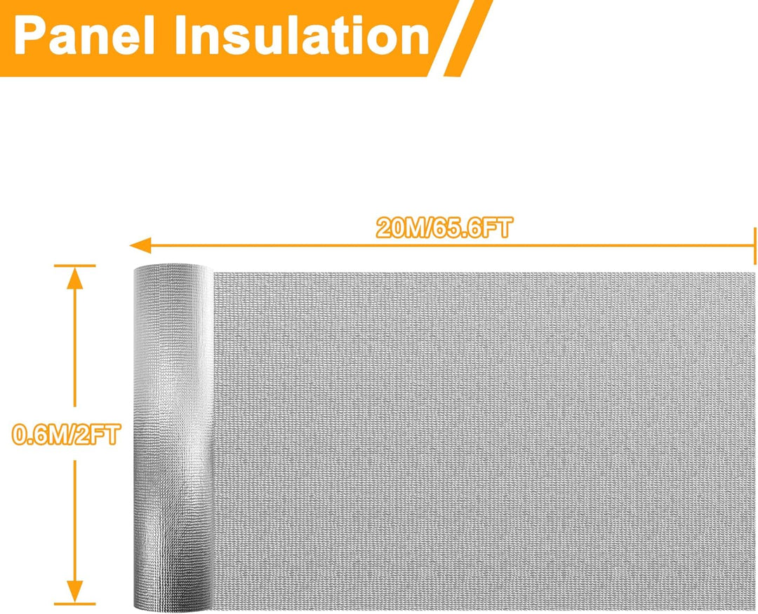 FIVMEN Isolierfolie Dämmfolie 0,6x20m Thermofolie Reflexionsfolie Heizung Isolierung 3-4mm Doppelte