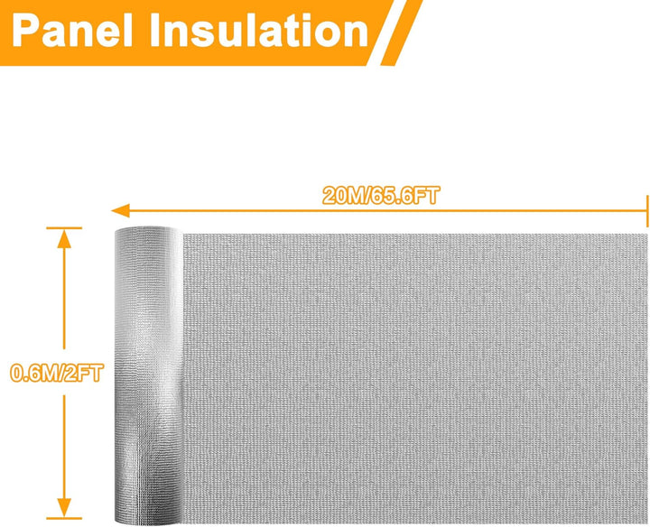 FIVMEN Isolierfolie Dämmfolie 0,6x20m Thermofolie Reflexionsfolie Heizung Isolierung 3-4mm Doppelte