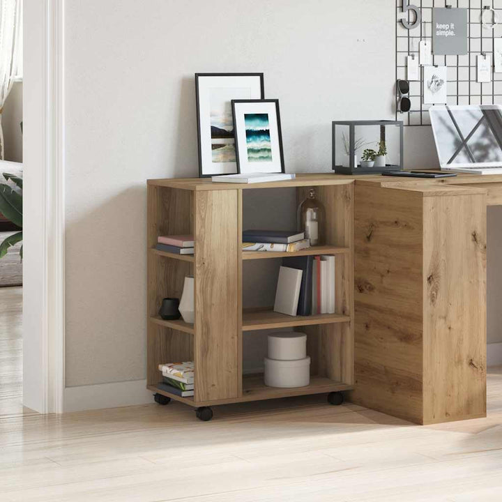 vidaXL Rollcontainer Artisan-Eiche 60x35x75 cm Holzwerkstoff