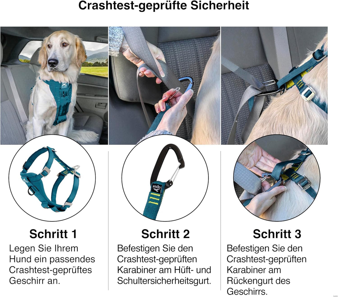 Kurgo Tru-Fit Hundegeschirr, Crash-Test-erprobtes Auto-Sicherheitsgurt, Für Hunde von 2 bis 5 kg, Gr