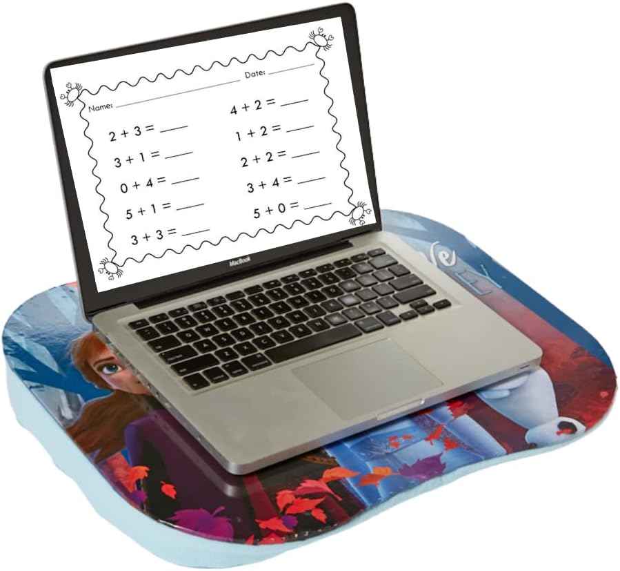 Disney Frozen 2 Girls Lap Desk with Tablet Holder, Pillow and Frozen Notebook