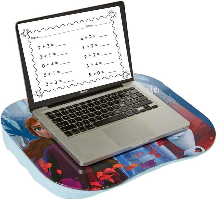 Disney Frozen 2 Girls Lap Desk with Tablet Holder, Pillow and Frozen Notebook