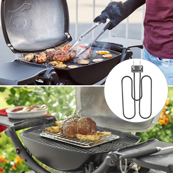 Kingsea Ersatzteil Heizelement Kompatibel mit Weber Q140, Q1400 Grill,Rostfreie Stähle Heizspirale,6