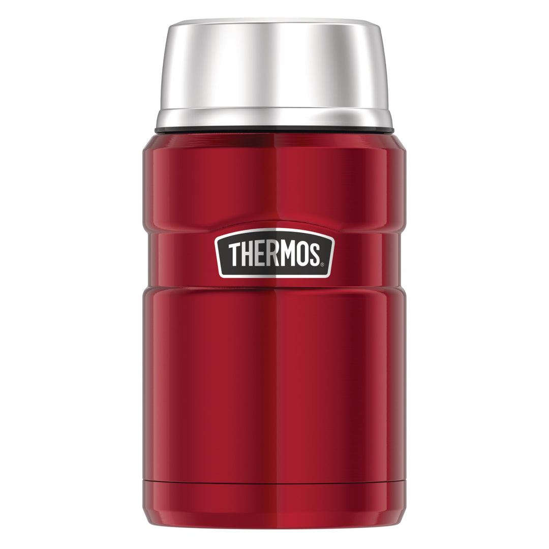 Thermos STAINLESS KING FOOD JAR 0,71l, cranberry red, Thermosbehälter aus Edelstahl, 14h heiss / 24h