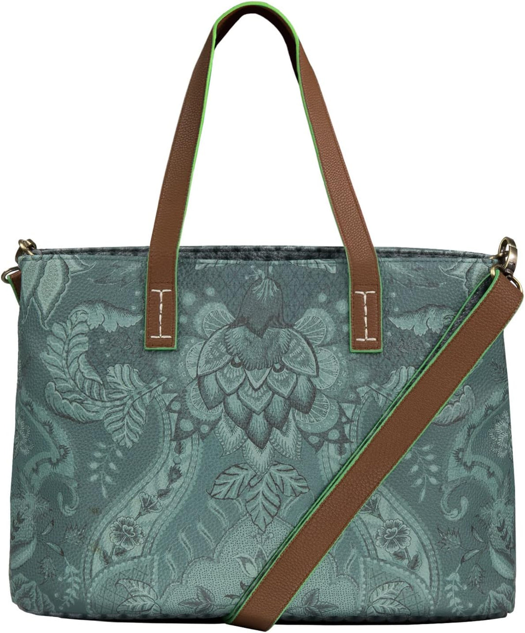 PIP STUDIO Damen Handtasche Damentasche Kunstleder Shopper Small Kyoto Festival Kyoto Festival Green