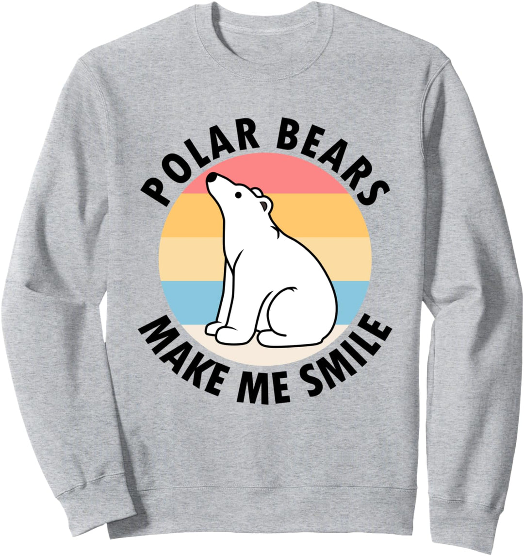 Eisbären Lächeln Niedliche Wildtiere Tier Arktis Sweatshirt