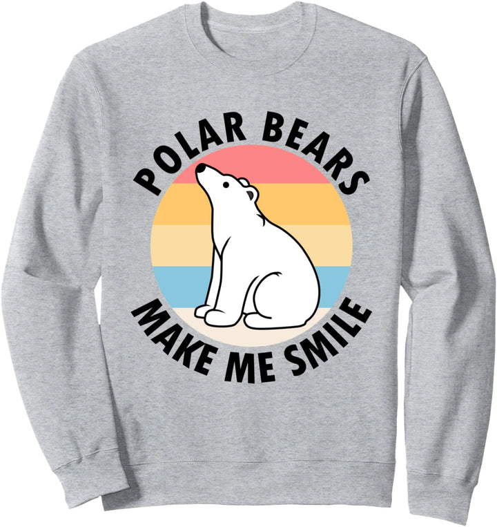 Eisbären Lächeln Niedliche Wildtiere Tier Arktis Sweatshirt