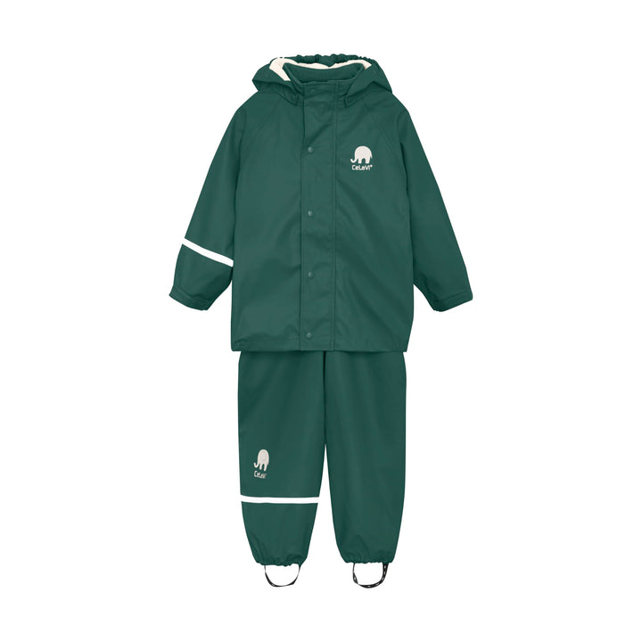Celavi Jungen Celavi 2-piece Rain Suit in Many Colours Regenjacke, Grün (Ponderosa Pine 923), 3-4 Ja