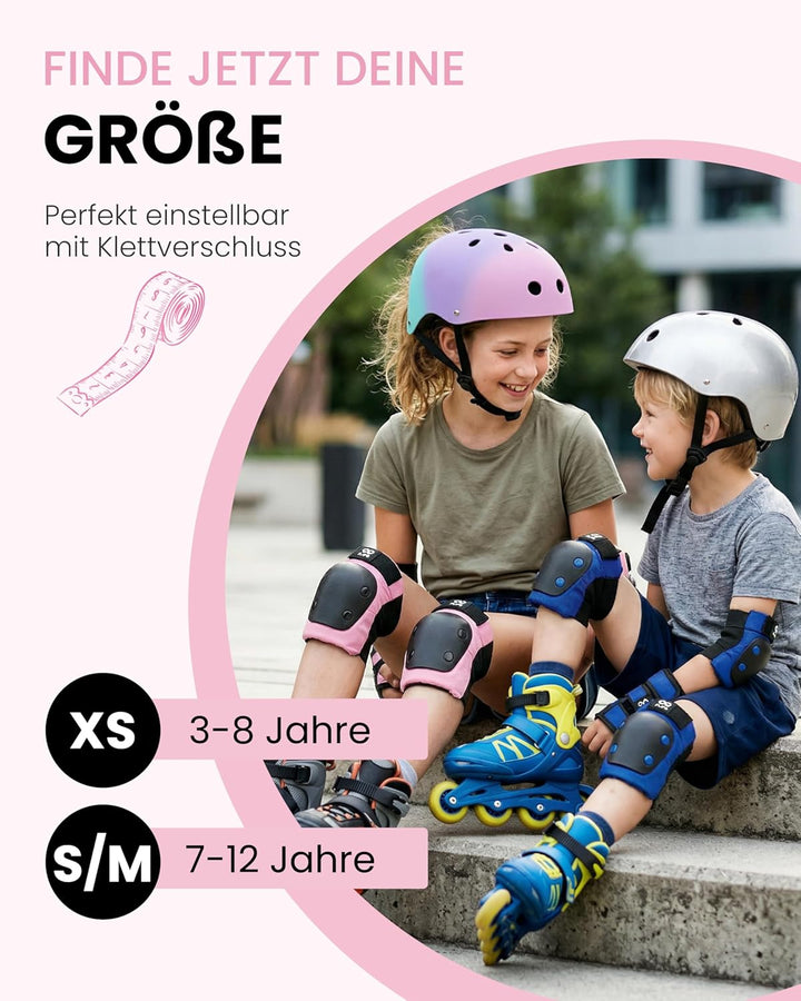 99FLIPS Schoner Inliner Kinder Knieschoner Kinder - Inliner Schoner Set - Schutzausrüstung - Knie un