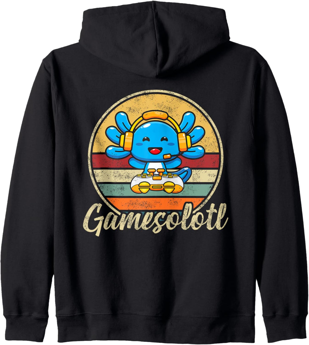 Gamesolotl Gamer Axolotl Video Spiele Fisch Gaming Kinder Kapuzenjacke