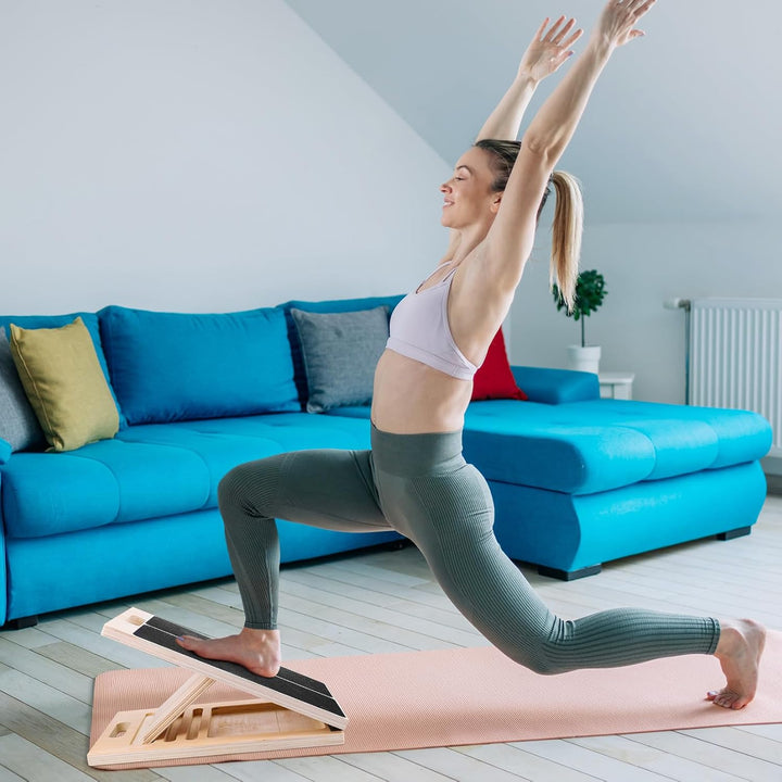 Wadendehner aus Holz, Professionelle Stretch and Mobility Board mit 5 verstellbaren Winkeln, Rutschf