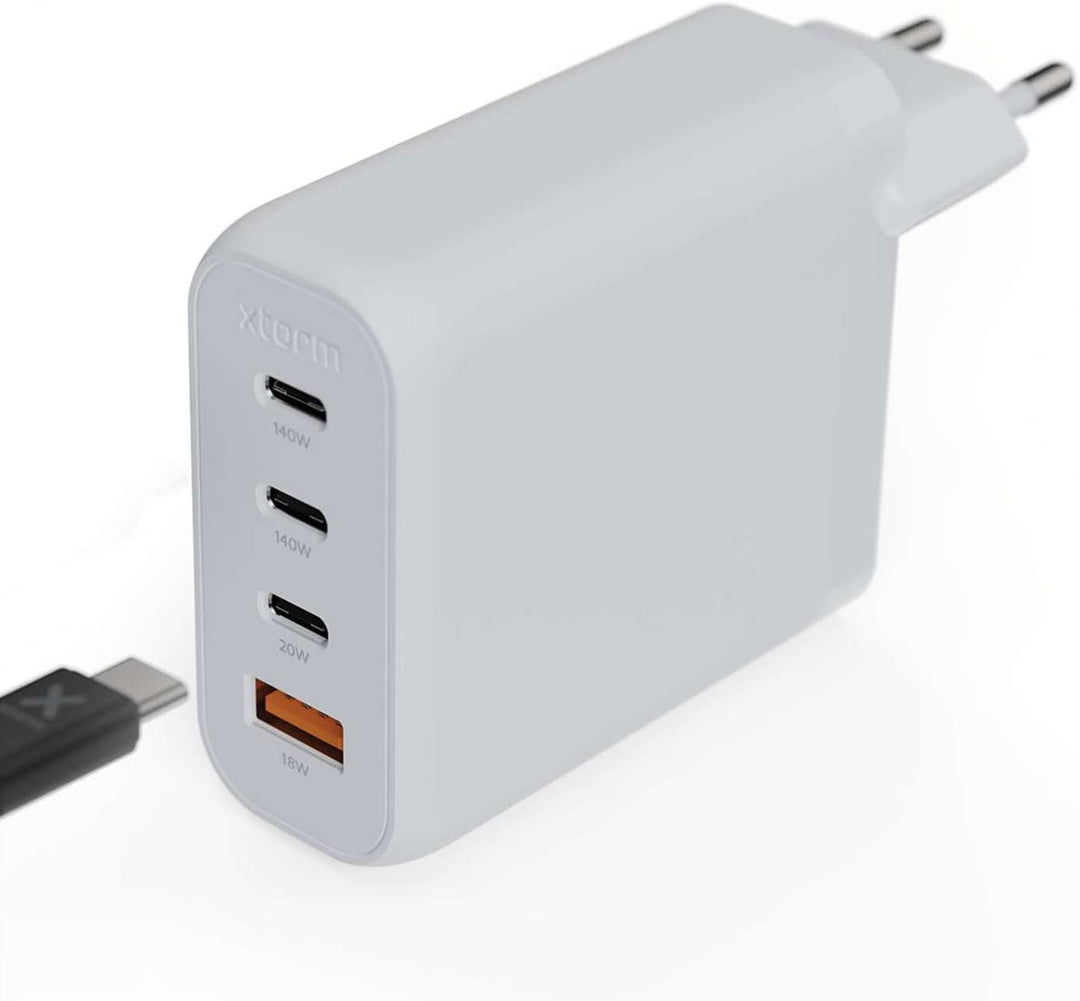 Xtorm GaN2-Ultra Power Adapter, 140W, 4 Anschlüsse, GaN-Technologie, Power Delivery &amp; Quick Charge,