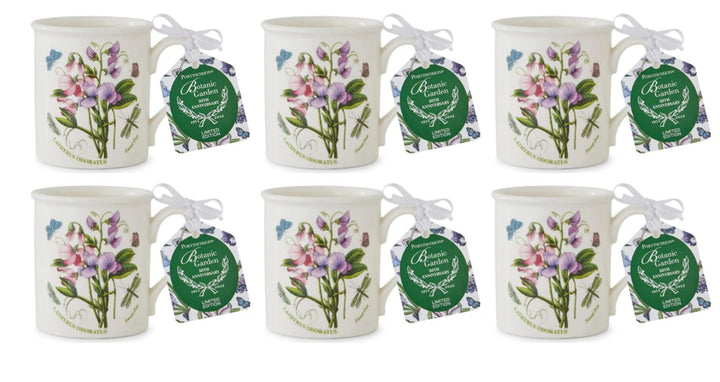 Portmeirion Botanic Garden 50th Anniversary Limited Edition Frühstückstasse 6 Stück