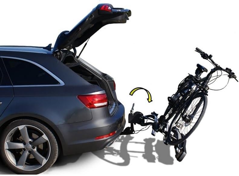 Fahrradträger für 3 Räder für Anhängerkupplung AHK - abklappbar Kupplungsträger mit Schnellkupplung