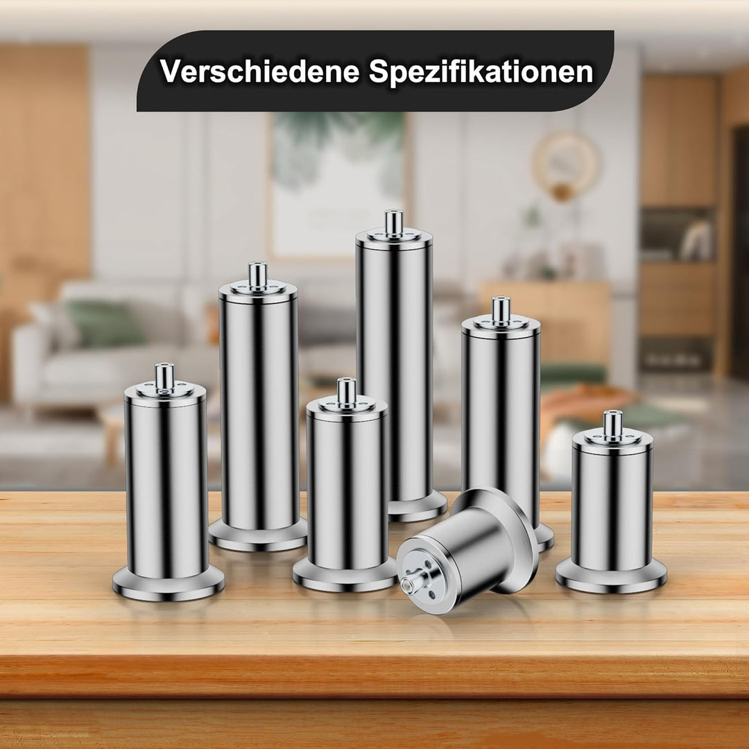 4 Stück M10 Möbelfüsse Edelstahl, Sofa Füsse, Für Schrankfüsse Bett Beine/Sofa Beine/Tischbeine höhe