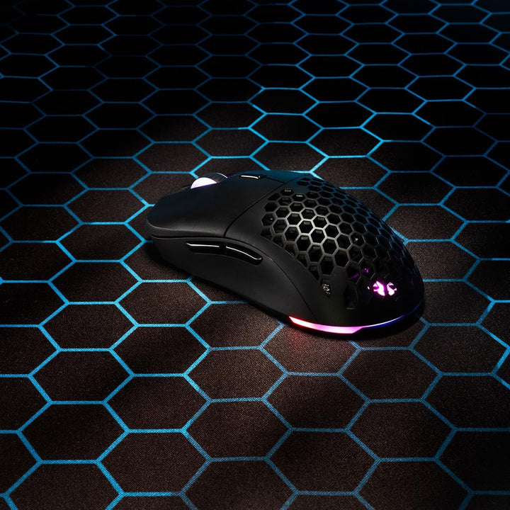 Newskill Arakne Elite Professionelle Gaming-Maus, RGB, 16.000 DPI, beidseitiges Design, seitliche Ta