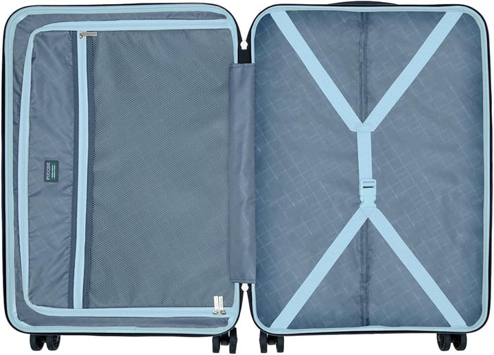 PUCCINI Polycarbonat Koffer Valencia Hartschalenkoffer Trolley Leicht Reisekoffer mit Zwillingsrolle