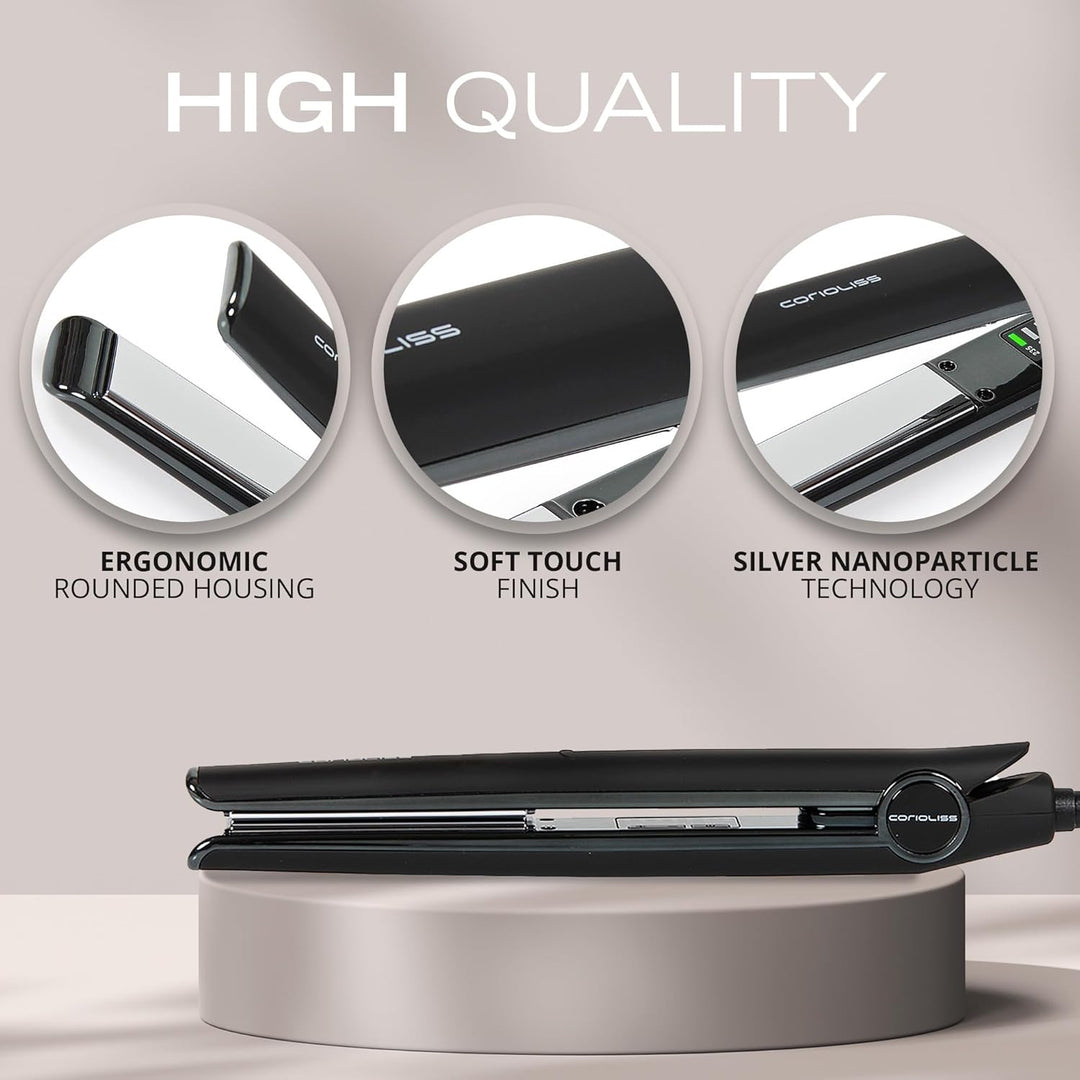 Corioliss C1 | Haarglätter für Frauen | Titanplatten und Curling für feines Haar | Professionelles E