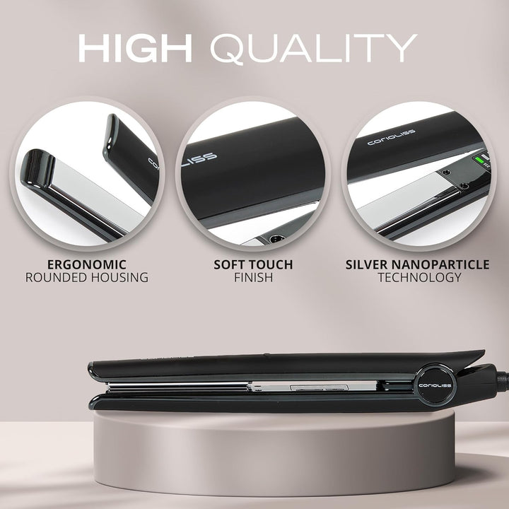 Corioliss C1 | Haarglätter für Frauen | Titanplatten und Curling für feines Haar | Professionelles E
