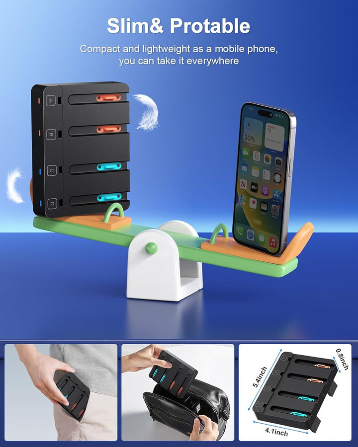 [Fit für Switch 2&1] 8 in 1 Controller Ladestation für Nintendo Switch 2/Switch1/OLED Modell Zubehör