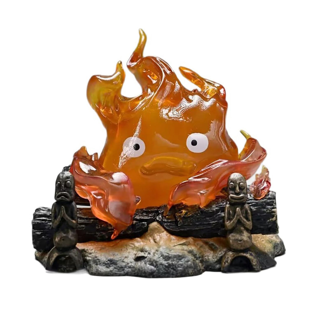 Cartoon-Kalzifer-Objekte, Lampe, Cartoon-Anime, 12 cm, Kerze, Desktop-Actionfiguren, Modell, Statue,
