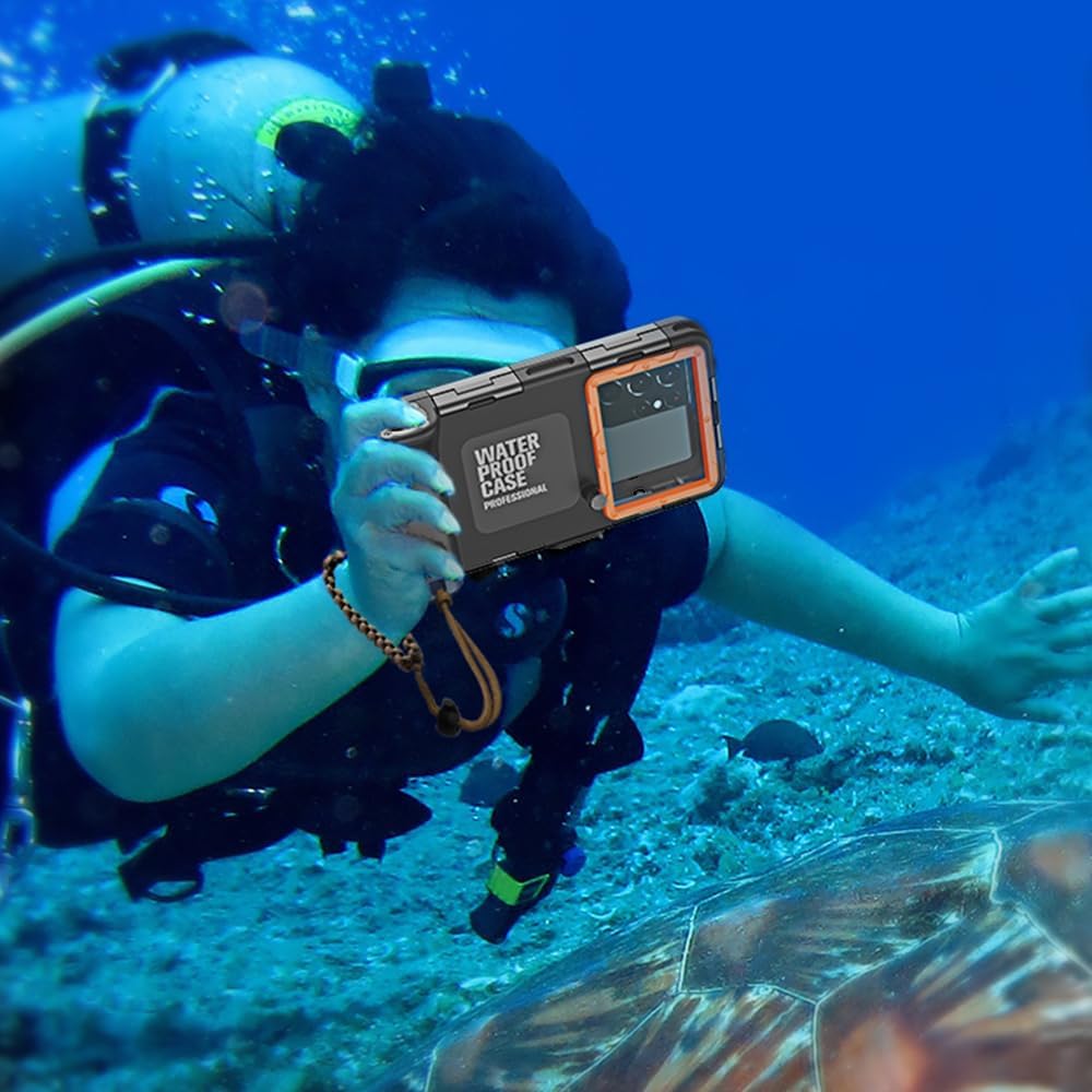 Unterwasser-Tauchgehäuse für iPhone, Samsung Galaxy, Huawei Xiaomi Redmi Smartphones, Professionelle
