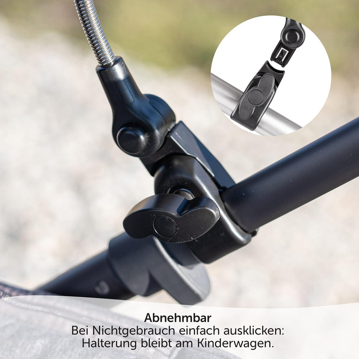 Zamboo Universal Sonnenschirm Sonnenschutz für Kinderwagen & Buggy - UV Schutz 50+ / 73 cm Durchmess